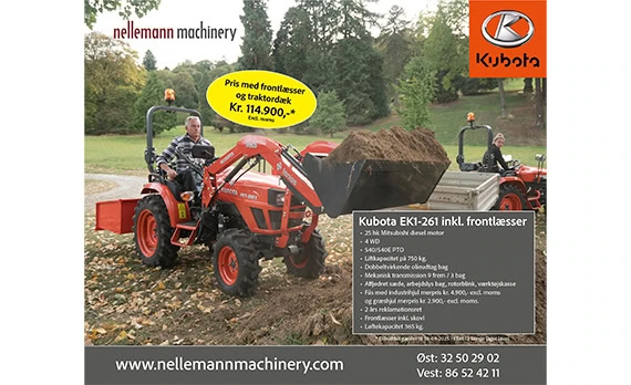 Kubota EK1-261 med frontlæsser